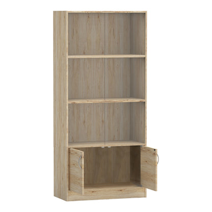 Βιβλιοθήκη Burcy pakoworld oak 80x40x177εκ - Hippie Home 