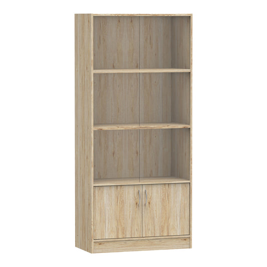 Βιβλιοθήκη Burcy pakoworld oak 80x40x177εκ - Hippie Home 