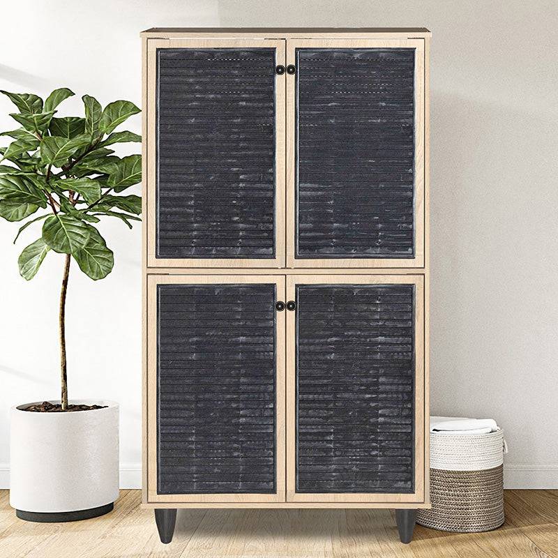 Παπουτσοθήκη-ντουλάπι Ronan pakoworld χρώμα φυσικό 70.5x35x122εκ - Hippiehome.gr