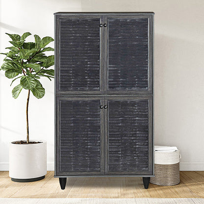 Παπουτσοθήκη-ντουλάπι Ronan pakoworld χρώμα wenge 70.5x35x122εκ - Hippiehome.gr