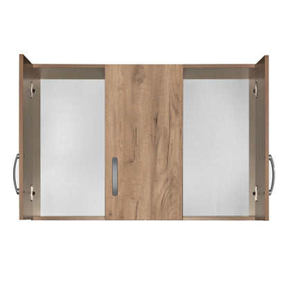 Πατάρι ντουλάπας Zelia pakoworld τρίφυλλο oak 90x42x60εκ - Hippiehome.gr