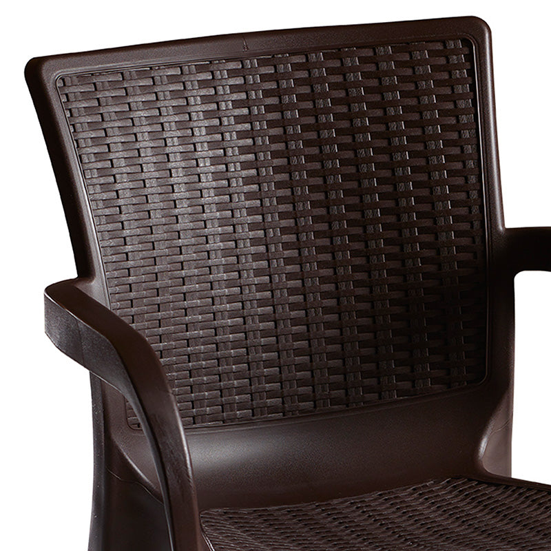 Πολυθρόνα Festive pakoworld PP σκούρο καφέ - Hippiehome.gr