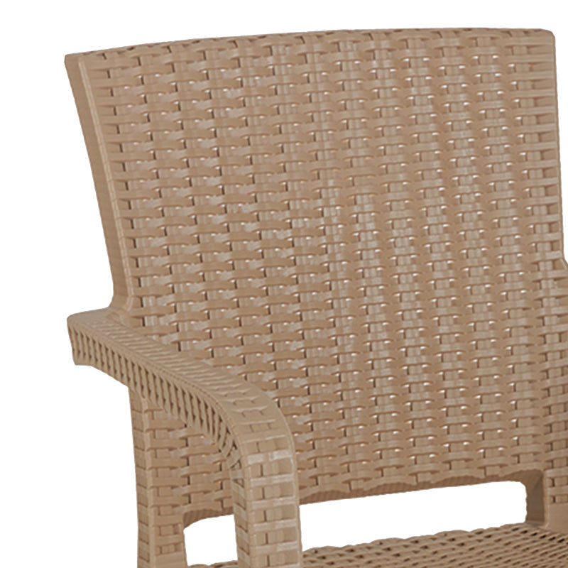 Τραπεζαρία Icon-Halcyon pakoworld σετ 5τεμ PP σε cappuccino απόχρωση - Hippiehome.gr