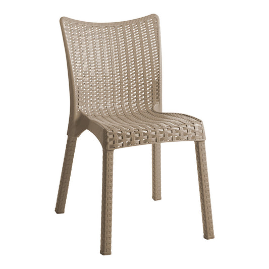 Τραπεζαρία Icon-Confident pakoworld σετ 5τεμ PP σε cappuccino απόχρωση - Hippiehome.gr