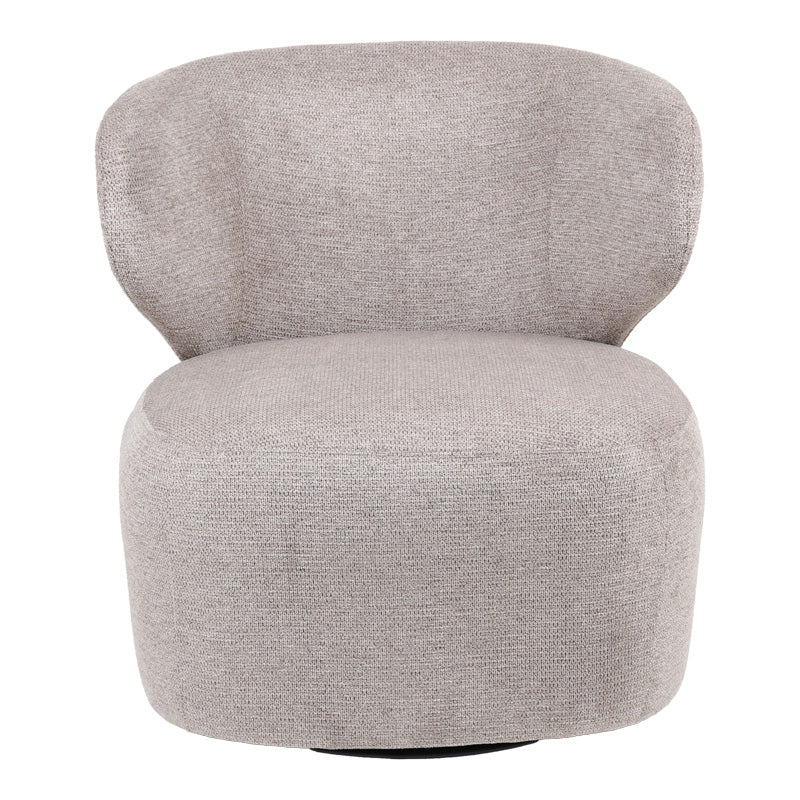 Πολυθρόνα Marelia pakoworld περιστρεφόμενη μπεζ ύφασμα 73x76x76εκ - Hippiehome.gr