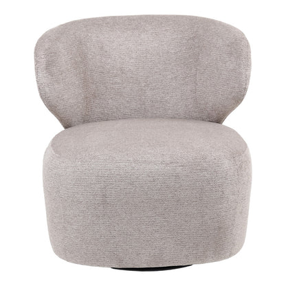 Πολυθρόνα Marelia pakoworld περιστρεφόμενη μπεζ ύφασμα 73x76x76εκ - Hippiehome.gr