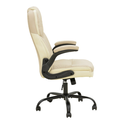 Καρέκλα γραφείου διευθυντή Stellar pakoworld pu σε μπεζ-εκρού απόχρωση 70x77x110-119εκ - Hippiehome.gr