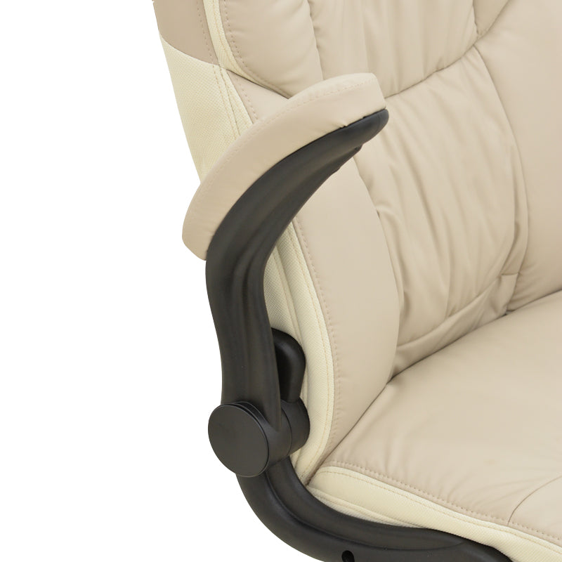 Καρέκλα γραφείου διευθυντή Stellar pakoworld pu σε μπεζ-εκρού απόχρωση 70x77x110-119εκ - Hippiehome.gr