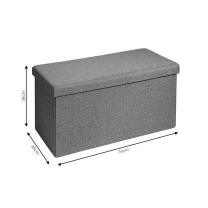 Σκαμπό-μπαούλο Greatness pakoworld ύφασμα μπεζ 76x38x38εκ - Hippiehome.gr