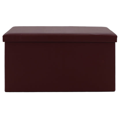 Σκαμπό-μπαούλο Cooperation pakoworld pu σκούρο καφέ 76x38x38εκ - Hippiehome.gr