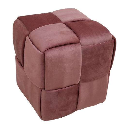 Σκαμπό Jisko pakoworld σάπιο μήλο βελούδο 38x38x40εκ - Hippiehome.gr