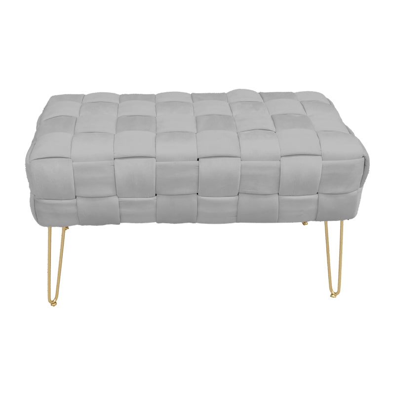 Σκαμπό Wenzo pakoworld γκρι βελούδο 82x43x46εκ - Hippiehome.gr