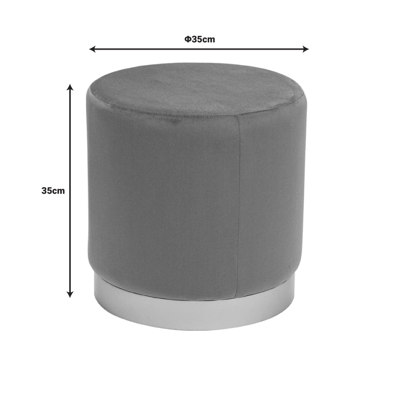 Σκαμπό Dash pakoworld βελούδο σάπιο μήλο-χρυσό Φ35x35εκ - Hippiehome.gr