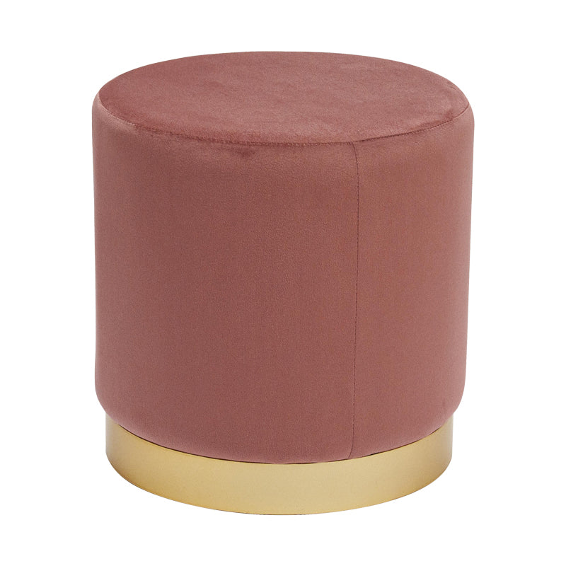 Σκαμπό Dash pakoworld βελούδο σάπιο μήλο-χρυσό Φ35x35εκ - Hippiehome.gr