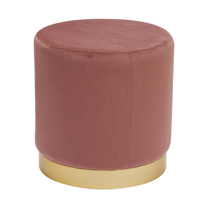 Σκαμπό Dash pakoworld βελούδο σάπιο μήλο-χρυσό Φ35x35εκ - Hippiehome.gr