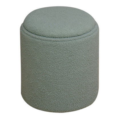 Σκαμπό-μπαούλο Batur pakoworld μπουκλέ ύφασμα σε χακί απόχρωση Φ34x38εκ - Hippiehome.gr