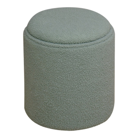 Σκαμπό-μπαούλο Batur pakoworld μπουκλέ ύφασμα σε χακί απόχρωση Φ34x38εκ - Hippiehome.gr