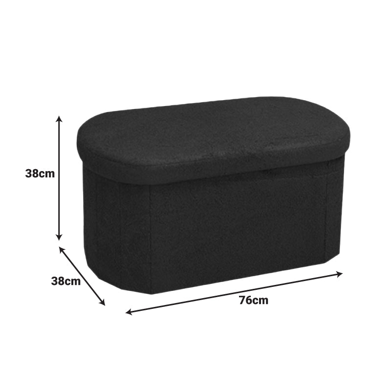 Σκαμπό-μπαούλο Otto pakoworld ύφασμα μπουκλέ σε ανθρακί απόχρωση 76x38x38εκ - Hippiehome.gr