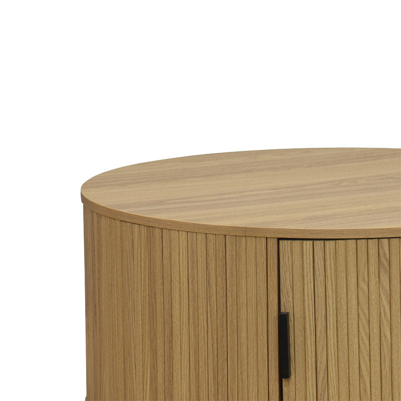 Τραπέζι σαλονιού Scandi pakoworld MDF σε φυσική απόχρωση Φ80x35.5εκ - Hippiehome.gr