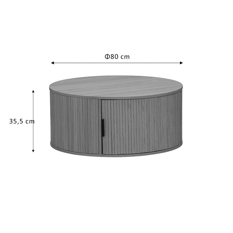 Τραπέζι σαλονιού Scandi pakoworld MDF σε φυσική απόχρωση Φ80x35.5εκ - Hippiehome.gr