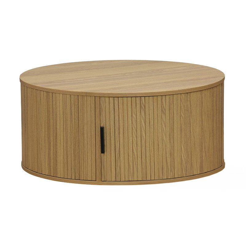 Τραπέζι σαλονιού Scandi pakoworld MDF σε φυσική απόχρωση Φ80x35.5εκ - Hippiehome.gr