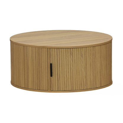 Τραπέζι σαλονιού Scandi pakoworld MDF σε φυσική απόχρωση Φ80x35.5εκ - Hippiehome.gr