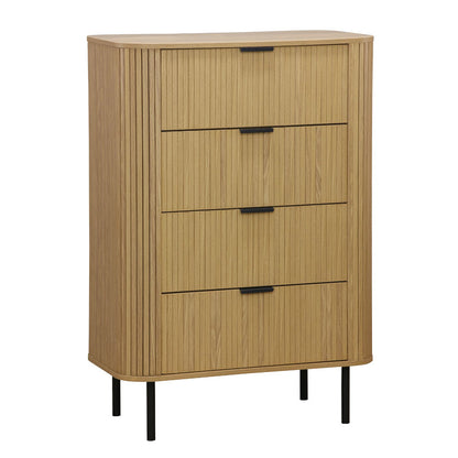 Συρταριέρα Scandi pakoworld με 4 συρτάρια φυσικό 79x46x115εκ - Hippiehome.gr
