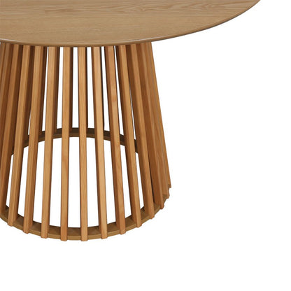 Τραπέζι Domonic pakoworld φυσικό Φ120x75εκ - Hippiehome.gr