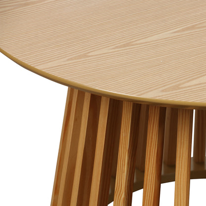 Τραπέζι σαλονιού Domonic pakoworld mdf/pw σε φυσική απόχρωση Φ80x45εκ - Hippiehome.gr