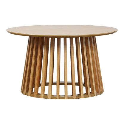 Τραπέζι σαλονιού Domonic pakoworld mdf/pw σε φυσική απόχρωση Φ80x45εκ - Hippiehome.gr