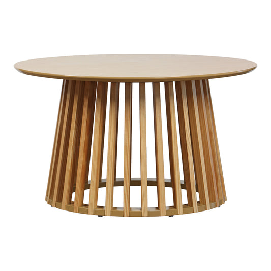 Τραπέζι σαλονιού Domonic pakoworld mdf/pw σε φυσική απόχρωση Φ80x45εκ - Hippiehome.gr