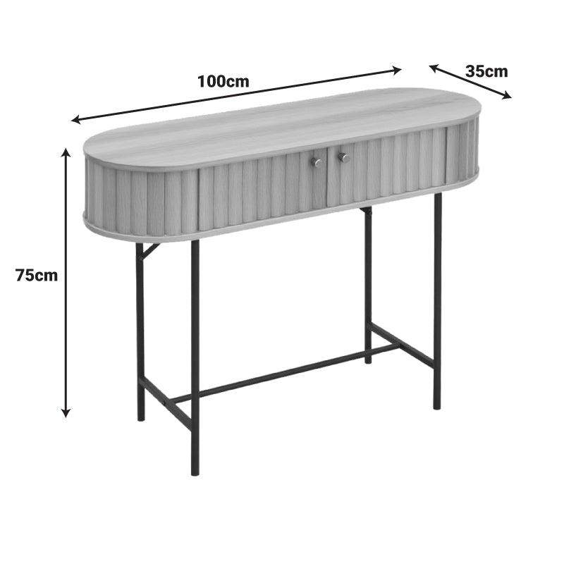 Κονσόλα Zakro pakoworld MDF-μέταλλο σε oak απόχρωση 80x30x70εκ - Hippiehome.gr