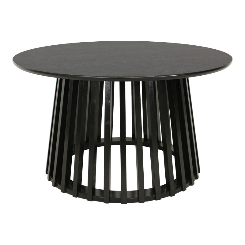 Τραπέζι σαλονιού Domonic pakoworld mdf σε μαύρη απόχρωση Φ80x45εκ - Hippiehome.gr
