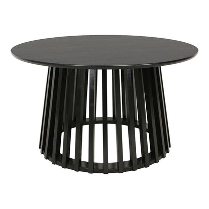 Τραπέζι σαλονιού Domonic pakoworld mdf σε μαύρη απόχρωση Φ80x45εκ - Hippiehome.gr