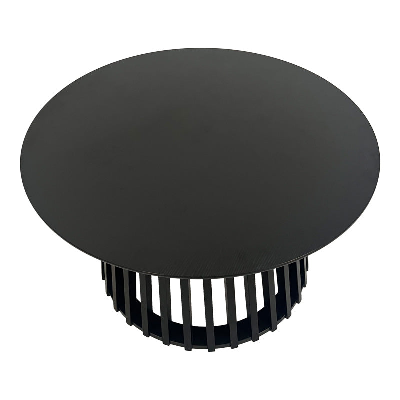 Τραπέζι σαλονιού Domonic pakoworld mdf σε μαύρη απόχρωση Φ80x45εκ - Hippiehome.gr
