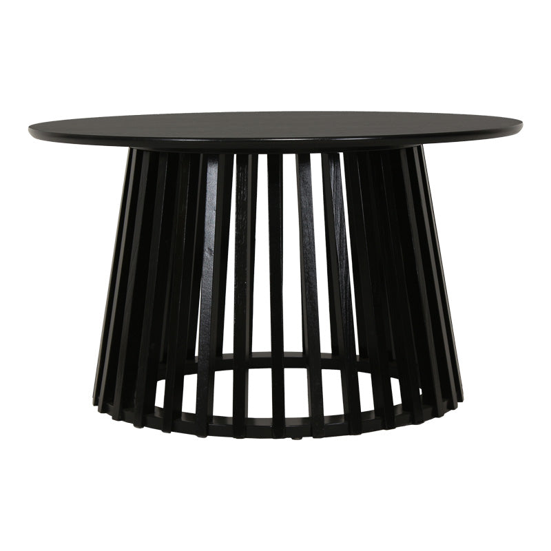 Τραπέζι σαλονιού Domonic pakoworld mdf σε μαύρη απόχρωση Φ80x45εκ - Hippiehome.gr