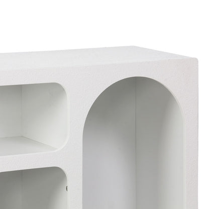 Μπουφές Emersi pakoworld με ράφια mdf σε λευκή απόχρωση 164x34x76εκ - Hippiehome.gr