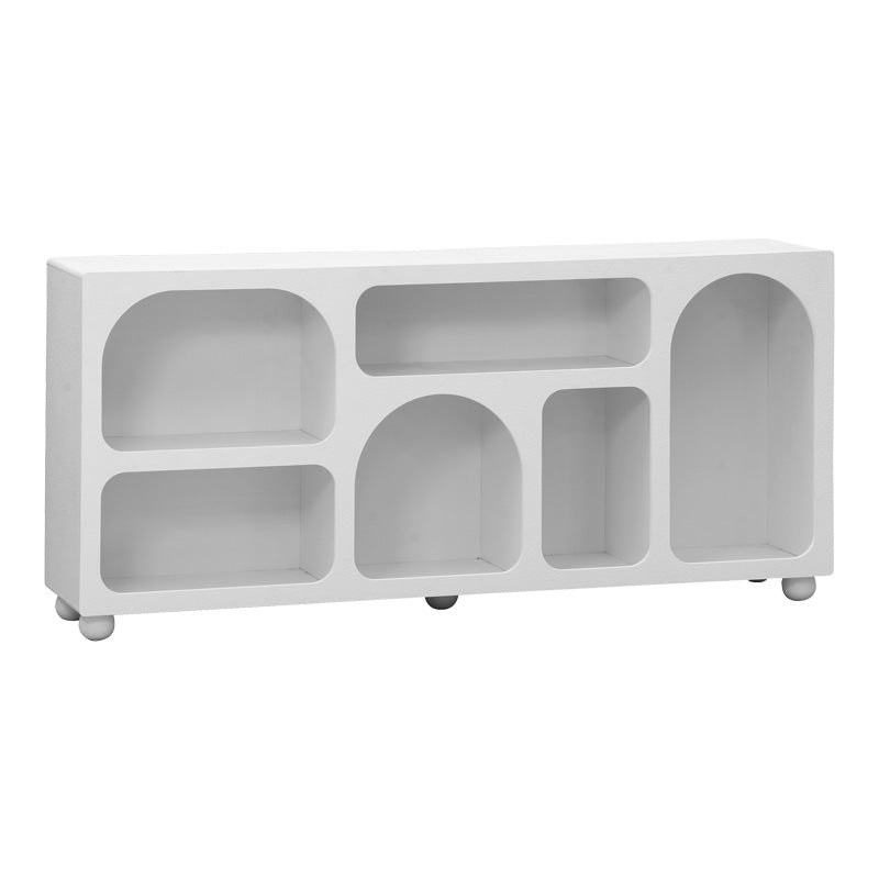 Μπουφές Emersi pakoworld με ράφια mdf σε λευκή απόχρωση 164x34x76εκ - Hippiehome.gr