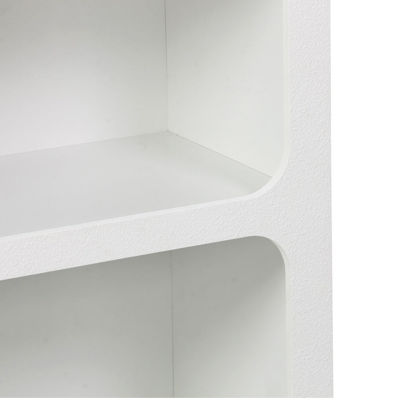 Βιβλιοθήκη-ραφιέρα Emersi pakoworld mdf σε λευκή απόχρωση 70x35x100εκ - Hippiehome.gr