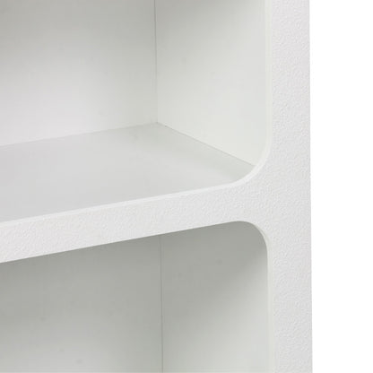 Βιβλιοθήκη-ραφιέρα Emersi pakoworld mdf σε λευκή απόχρωση 70x35x100εκ - Hippiehome.gr