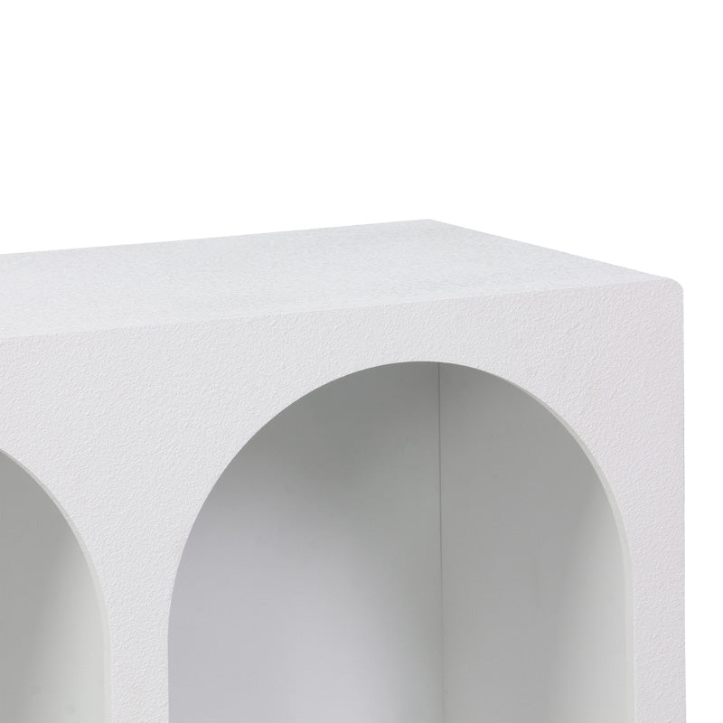 Μπουφές Emersi pakoworld με ράφια mdf σε λευκή απόχρωση 120x35x76εκ - Hippiehome.gr