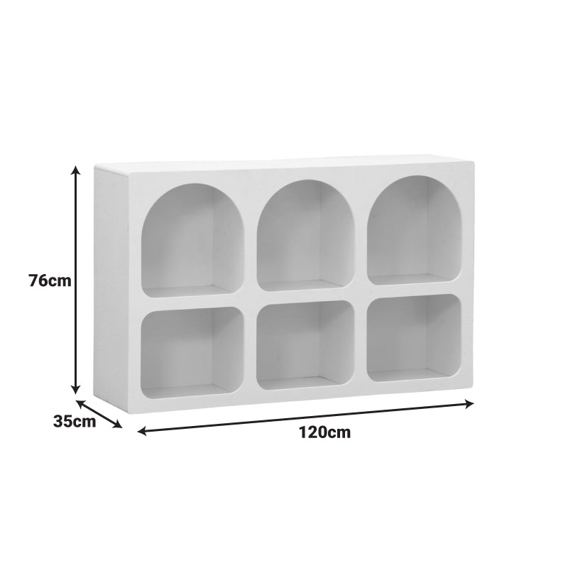 Μπουφές Emersi pakoworld με ράφια mdf σε λευκή απόχρωση 120x35x76εκ - Hippiehome.gr