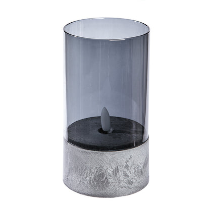 Wind Light (Led) Cylindrical Γυάλινο Γκρι PU H. 125 cm D. cm - Hippiehome.gr