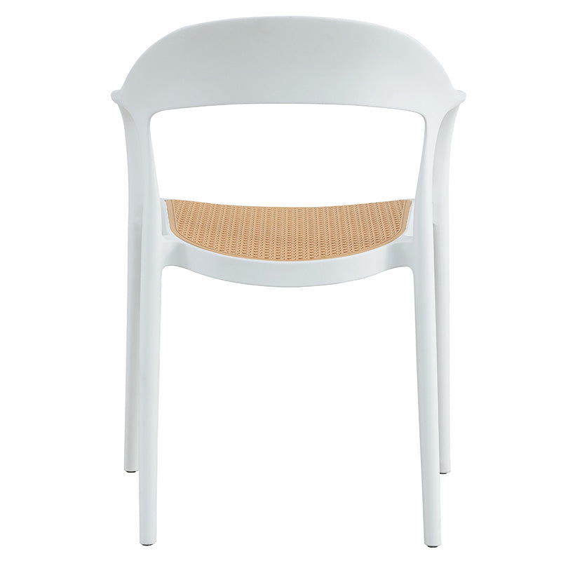 Πολυθρόνα Ember στοιβαζόμενη pakoworld με UV protection PP μπεζ- λευκό 52.5x56.5x81εκ. - Hippiehome.gr