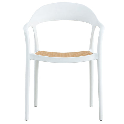 Πολυθρόνα Ember στοιβαζόμενη pakoworld με UV protection PP μπεζ- λευκό 52.5x56.5x81εκ. - Hippiehome.gr