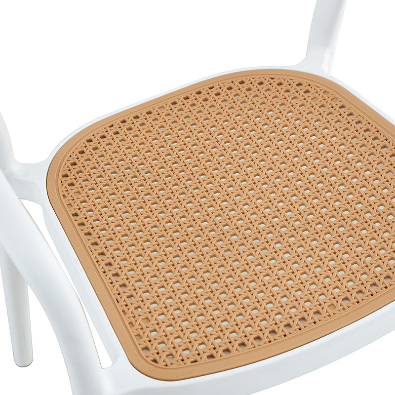 Πολυθρόνα Ember στοιβαζόμενη pakoworld με UV protection PP μπεζ- λευκό 52.5x56.5x81εκ. - Hippiehome.gr