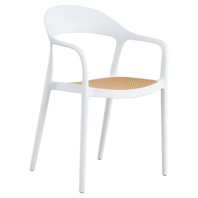 Πολυθρόνα Ember στοιβαζόμενη pakoworld με UV protection PP μπεζ- λευκό 52.5x56.5x81εκ. - Hippiehome.gr