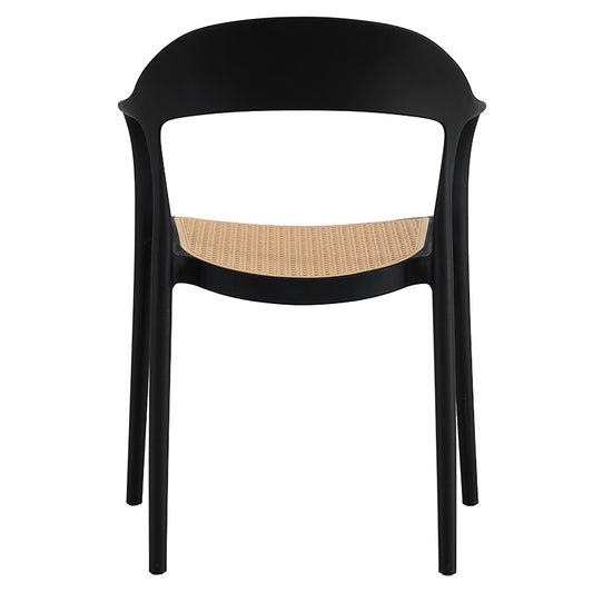 Πολυθρόνα Ember στοιβαζόμενη pakoworld με UV protection PP μπεζ-μαύρο 52.5x56.5x81εκ. - Hippiehome.gr