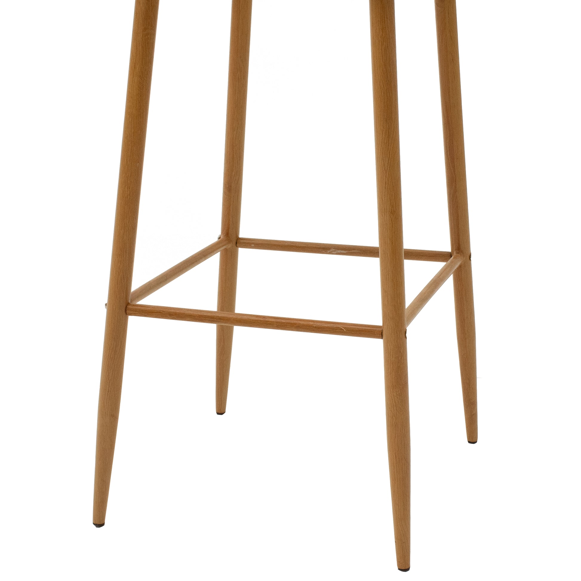 Σκαμπό μπαρ Aurora pakoworld λευκό pp-φυσικό πόδι 42x47x109εκ - Hippiehome.gr