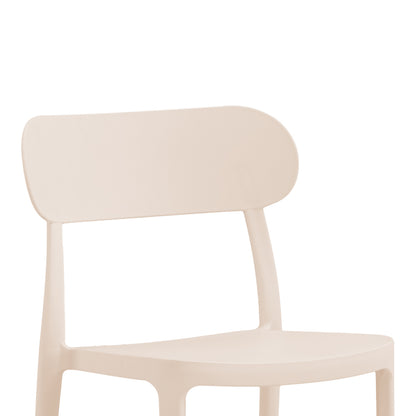 Καρέκλα Amvroan στοιβαζόμενη pakoworld με UV protection cappuccino pp 51x49x79.5εκ - Hippiehome.gr